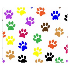 Pawprints-paw-prints-paw-animal Two Sides Premium Plush Fleece Blanket (small)