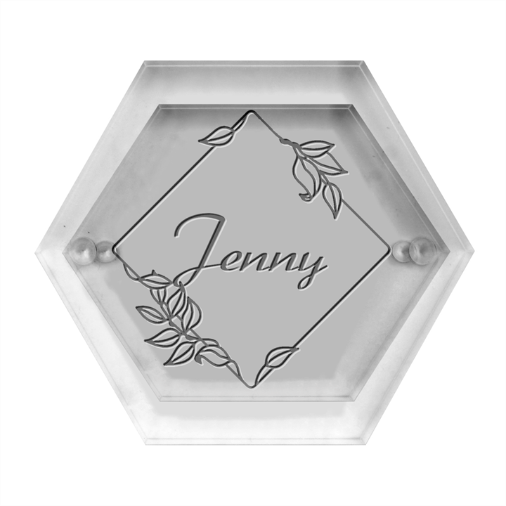 Personalized Name Hexagon Wood Jewelry Box