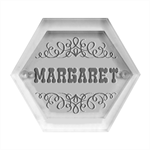 Personalized Name Hexagon Wood Jewelry Box Front