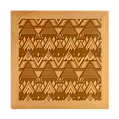 Pattern Colorful Aztec Wood Photo Frame Cube