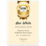 Retire Card Invitation Card 5  x 7  Front