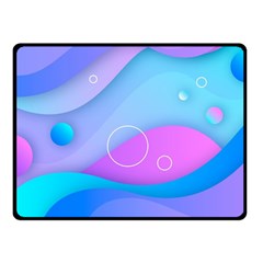 Colorful Blue Purple Wave Fleece Blanket (small)
