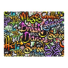 Graffiti Word Seamless Pattern Two Sides Premium Plush Fleece Blanket (mini)