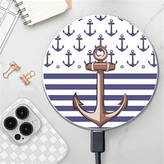 Anchor Background Design Wireless Fast Charger(white)