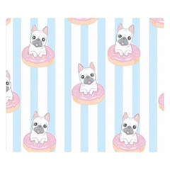 French-bulldog-dog-seamless-pattern Premium Plush Fleece Blanket (small)