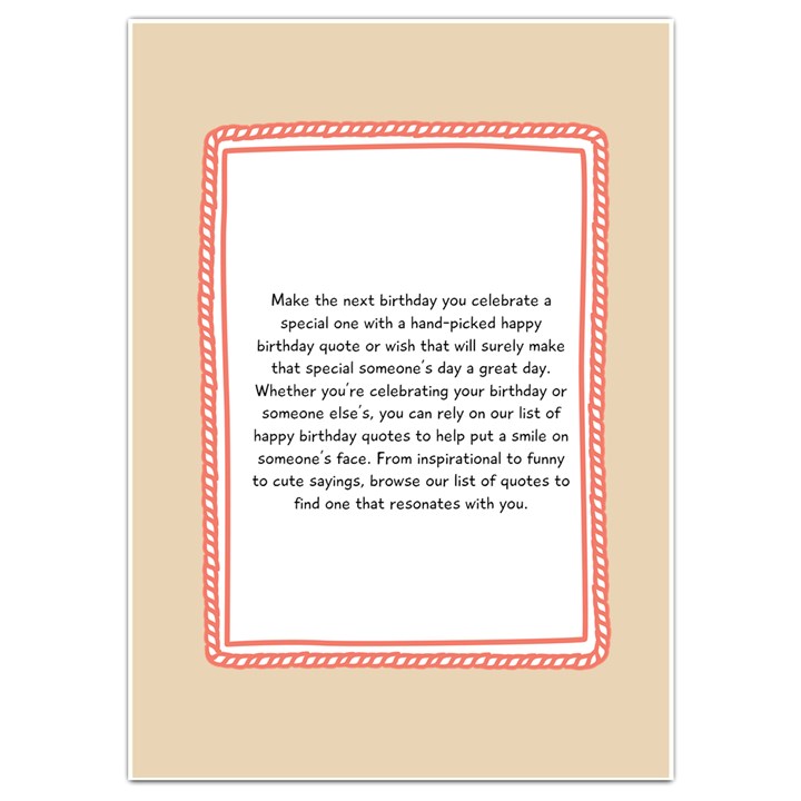 Birthday Invitation Card 5  x 7 