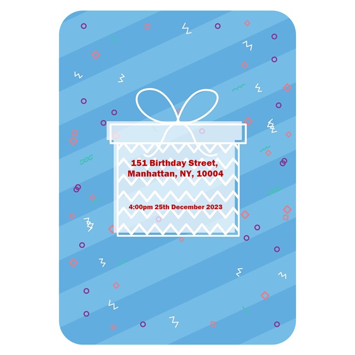 Birthday Invitation Card 5  x 7  (Rounded)