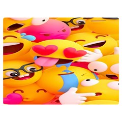 Wallpaper Emoji Two Sides Premium Plush Fleece Blanket (extra Small)