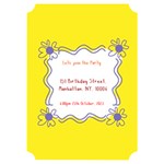 Birthday Invitation Card 5  x 7  (Ticket) Left