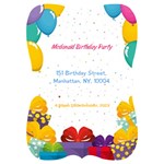 Birthday Invitation Card 5  x 7  (Bracket) Back