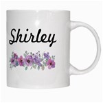 Personalized Flower Name White Mug Right