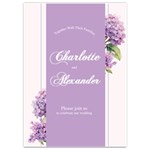 Lavender Wedding Invitation Card 5  x 7  Back