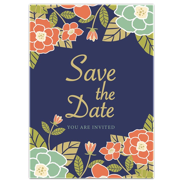 Tropical flower Wedding Invitation Card 5  x 7 