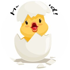 Cute Chick Wooden Bottle Opener (round)