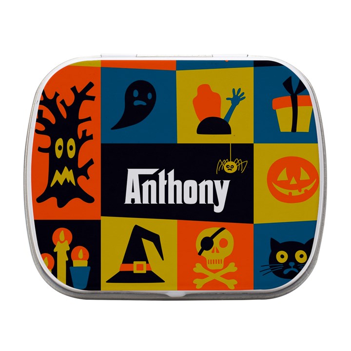 halloween Small Metal Box (White)