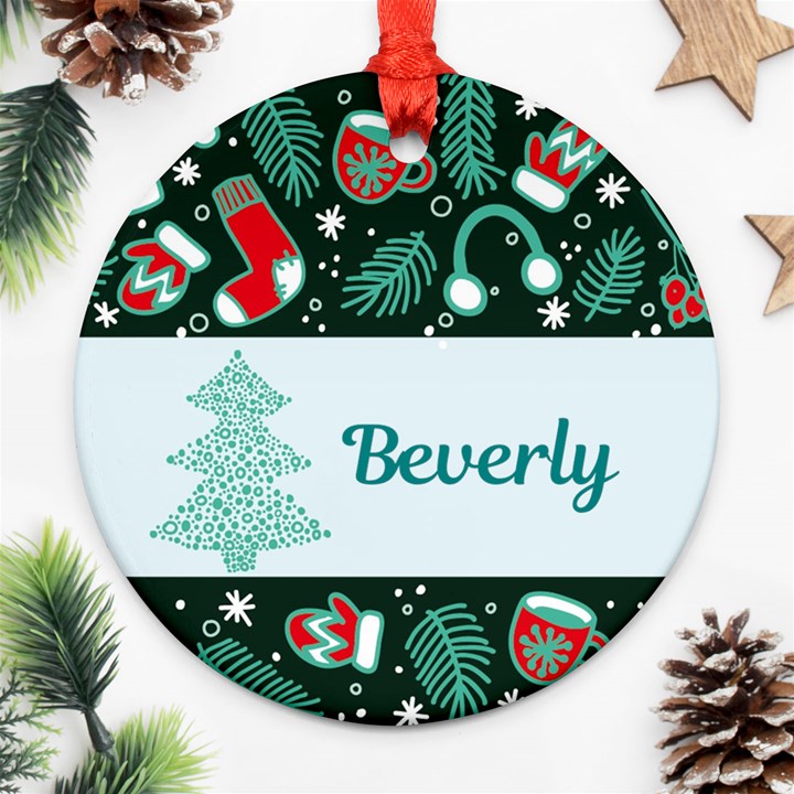 Christmas pattern Ornament (Round)