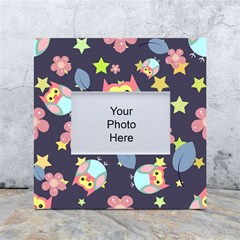 Owl-stars-pattern-background White Box Photo Frame 4  X 6 