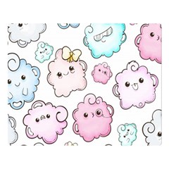 Cute-doodle-cartoon-seamless-pattern Two Sides Premium Plush Fleece Blanket (large)