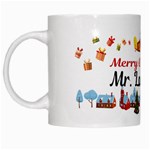 Personalized Merry Christmas Santa Claus Presents Name White Mug Left