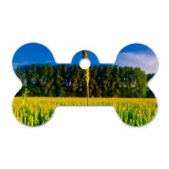 Different Grain Growth Field Dog Tag Bone (one Side)