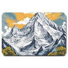 Nature Mountains Landscape Forest Large Doormat