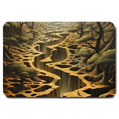 Landscape Mountains Forest Trees Nature Large Doormat