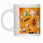 Personalized Halloween pattern Name White Mug Left