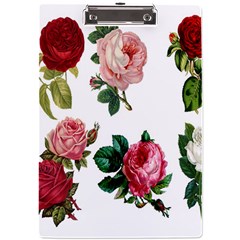 Roses-white A4 Acrylic Clipboard