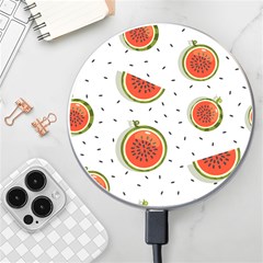Seamless Background Pattern With Watermelon Slices Wireless Fast Charger(white)