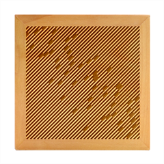 Abstract Diagonal Striped Lines Pattern Wood Photo Frame Cube