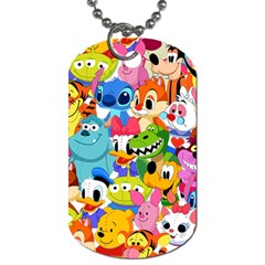 Illustration Cartoon Character Animal Cute Dog Tag (one Side)