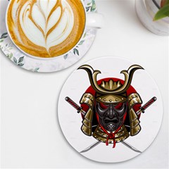 Samurai Katana Warrior Uv Print Round Tile Coaster