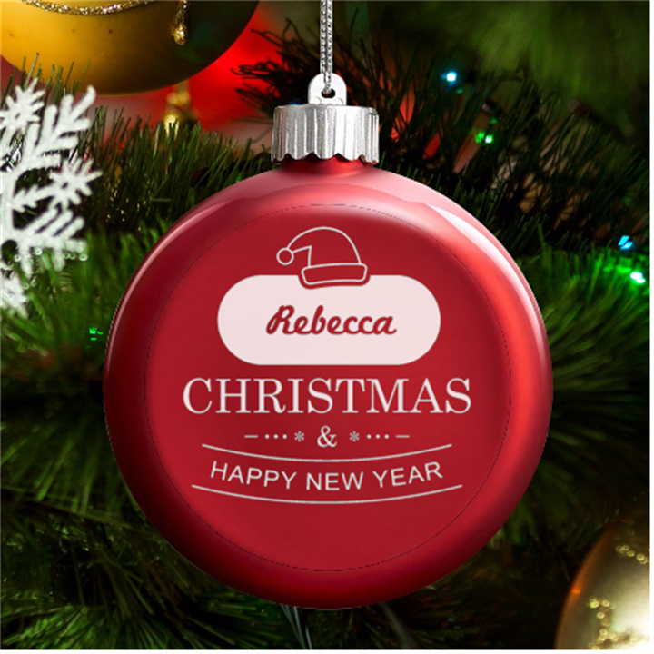 Christmas LED Glass Round Ornament