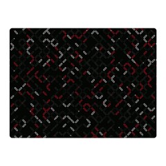 Abstract Dark Pattern Minimal Two Sides Premium Plush Fleece Blanket (mini)