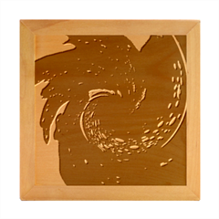 Fluid Swirl Spiral Twist Liquid Abstract Pattern Wood Photo Frame Cube