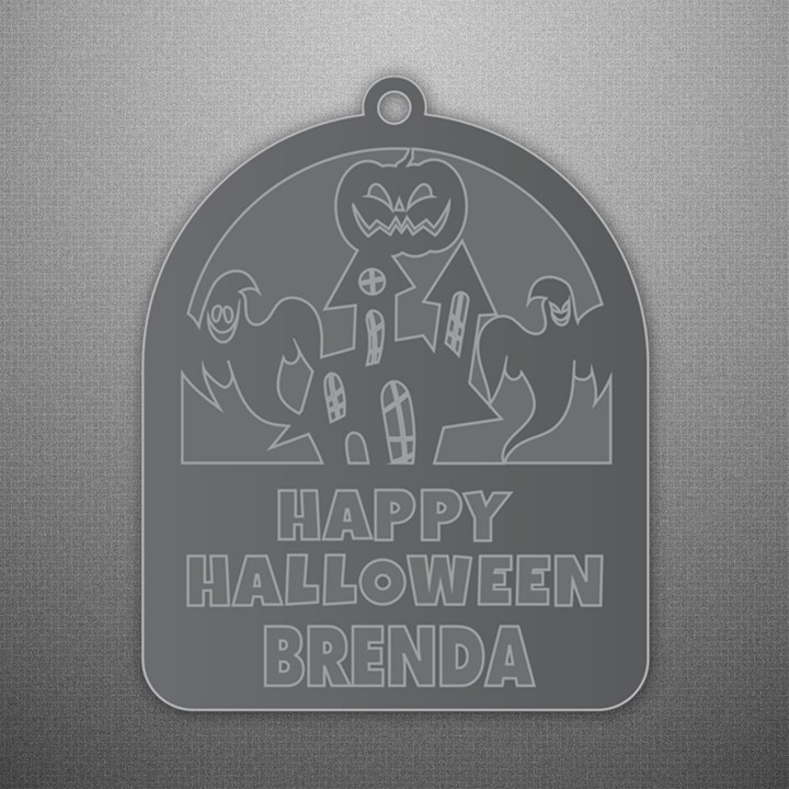 Personalized Happy Halloween Pumpkin Name Acrylic Ornament