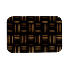 Brown Weaving Texture, Macro, Brown Wickerwork Open Lid Metal Box (silver)  