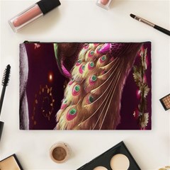 Peacock Dream, Fantasy, Flower, Girly, Peacocks, Pretty Cosmetic Bag (large)