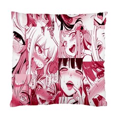 Ahegao Pink, Anime, Girl, Girlface, Girls, Pattern, White, Hd Standard Cushion Case (one Side)