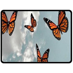 Aesthetic Butterfly , Butterflies, Nature, Fleece Blanket (large)