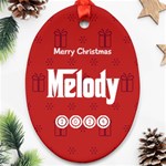 Christmas Ornament (Oval) Front