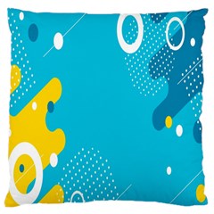 Blue Yellow Abstraction, Creative Backgroun Large Cushion Case (one Side)