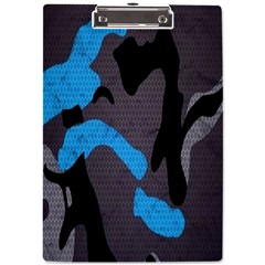 Blue, Abstract, Black, Desenho, Grey Shapes, Texture A4 Acrylic Clipboard