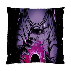 Fingerprint Astro, Amoled, Astronaut, Black, Dark, Oled Standard Cushion Case (one Side)