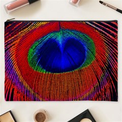 Peacock-feathers,blue 1 Cosmetic Bag (xxxl)