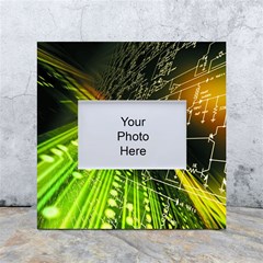 Machine Technology Circuit Electronic Computer Technics Detail Psychedelic Abstract Pattern White Box Photo Frame 4  X 6 