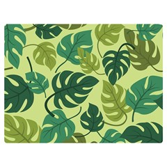 Seamless Pattern Of Monstera Leaves For The Tropical Plant Background Two Sides Premium Plush Fleece Blanket (extra Small)