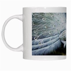 Canvas Oil Painting Two Peacock White Mug