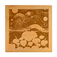 Pumpkin Halloween Wood Photo Frame Cube