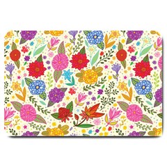 Colorful Flower Abstract Pattern Large Doormat